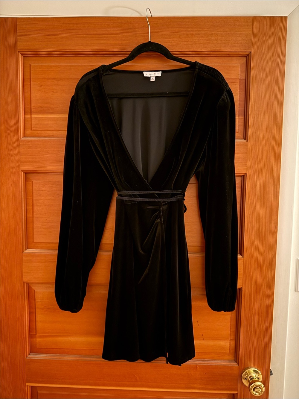 Black Velvet Wrap Dress
